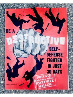 1961 Joe Weider Destructive Self-Defense Course Promo Mailer Ad 32 Big Pages!
